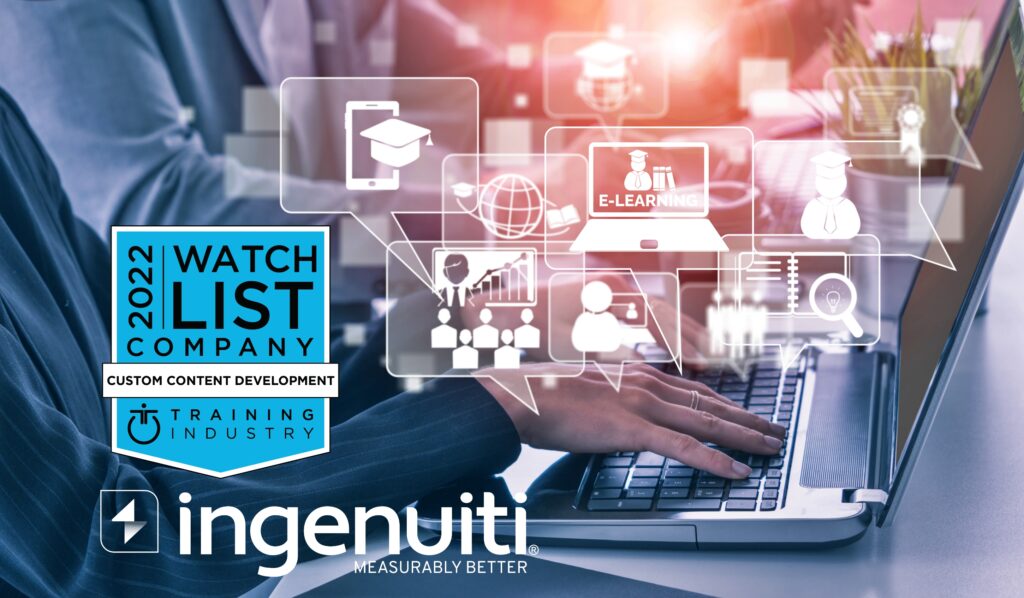 Ingenuiti, LLC awareded top 20 watchlist for custom content devleopment